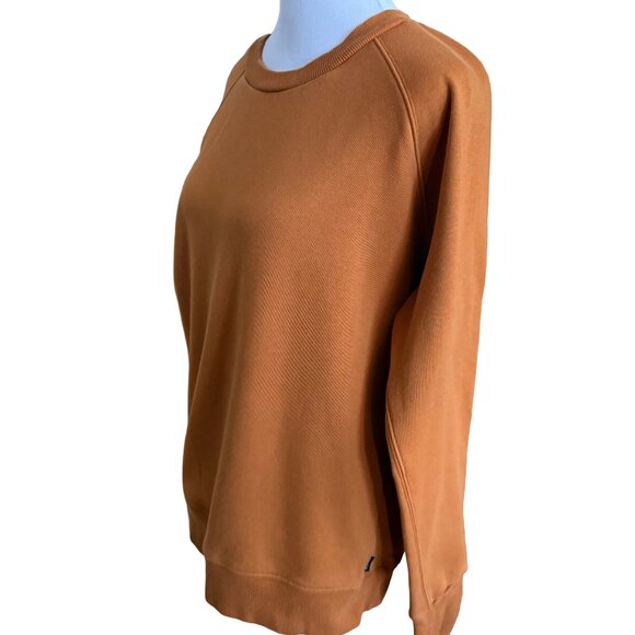 ATHLETA Women's Medium Triumph Crewneck Burnt Orange Sweatshirt - Picture 2 of 4